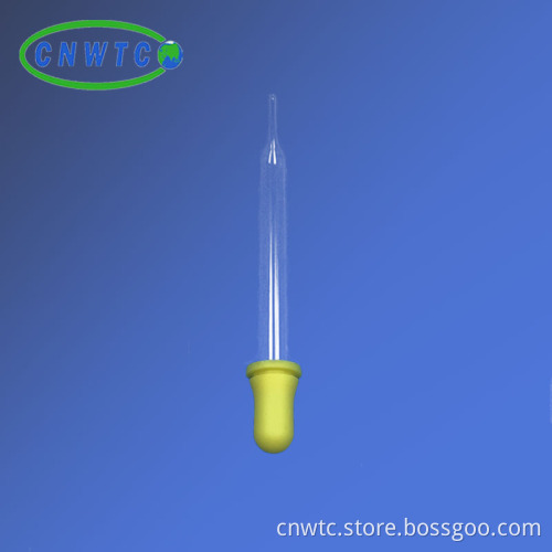 Yellow Rubber Stopper Glass Dropper Pipettes and Pasteur Pipettes for Laboratory Use